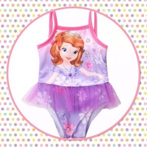 🎉NWT “Sofia” One Piece Princess Swimsuit w Tulle’